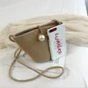 Frau Schultertaschen und Handtaschen Vintage Sommer Strand Strohtasche handgewebte Rattan Geldbörse Handtasche Umhängetaschen für Frauen