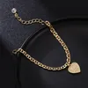 Kristall Goldketten A-Z English Anfang Herz-Koch-Kette Charm Foot Chains Briefe Frauen Mode Schmuck Will und Sandy Gift