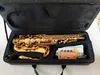 Professionelles Altsaxophon YAS-62 Gold Key Super Musikinstrument Hochwertiges elektrophoretisches Gold-Sax-Mundstück Geschenk