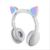 Söt LED Cat Ear Ear Buller Refering Hörlurar Bluetooth 50 Foldbar Gamer Music Headset med mikrofoner för barn Girl Gifts12409232