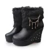 COVOYYAR Wedge Women Boots Beaded Winter Women Shoes Platform Warm Fur Shoes Woman Ankle White Snow Boots WBS4015 200916