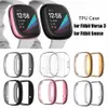 Защитный чехол для TPU для Fitbit Versa 3 / Sense Watch Cover Cover Cover Protector для Versa 1 Versa 2 / Sense Водонепроницаемый Антитовый бампер