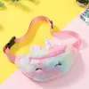 Heißer Einhorn Bunte Cartoon Plüsch Taille Tasche Geldbörse Reißverschluss kinder münze tasche sling geld karte modische Einhorn Taille geldbörse