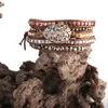 MD – Bracelet de perles Boho fait à la main, mélange de pierres naturelles, breloque en pierre de cristal, 5 brins, cadeau, Drop210r