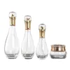 Sprayflaska Tomma kosmetiska behållare Travel Press Pumpflaska Essential Bottles Cream Atomizer Perfume Container Glass Clear