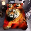 2020 Herfst Dekbedovertrek Sets Leopard Tiger Lion Wolf 3D Digital Printing Quilt Cover Bed Duvet Quilt Cover Sets Beddengoed Set