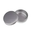 500 stks 5G ronde aluminium blikjes blikken opslagcrème cosmetische pot lip balsem container box case tin pot potten met schroefdeksels zilver