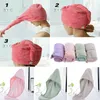 Autogood Handtuch Frauen Magic Hair Trocknung Hut Mikrofaser Schnell trockener Turban für Badduschenpool Frauen Soild Color Weichhüte 298p