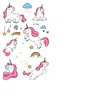 유니콘 문신 분홍색 귀여운 유니콘 임시 문신 페이스트 페이스트 사랑스러운 재미있는 스티커 만화 어린이 2875002