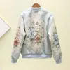 Women's Jackets 2021 Women Jacquard Heavy Industry Beads Jacket Zipper Pockets Casual Long Sleeves Female Basic Coat High Quality1