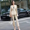 2020 Autumn Winter Fashion Styles Formella kvinnor Business Suits Ladies Office Pantsuits Professional Styles Blazers Set Red