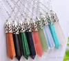 Halsband Hängsmycken Healing Crystals Rose Quartz Crystal Reiki Healing Bead Pendulum Pendants halsband