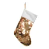 Paillettes Noël Chaussettes Joyeux Noël Cadeau Bonbons Sac De Rangement Rose Rouge Vert Or 19 pouces Paillettes Cadeau De Noël Bas Décoratif