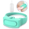 Silicone Refillerbar hand sanitizer armband flytande armband handtvätt dispenser för resor