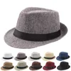 حافة واسعة القبعات 2021 الربيع الصيف الرجعية الرجال فيدوراس الأعلى الجاز منقوشة قبعة الكبار الرامي الإصدار الكلاسيكي