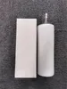 USA stock plastic rietje 20oz rechte sublimatietumblers 304 roestvrij staal blanco lange cilinder water flesdrankware