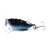 HENGJIA 100 ADET CICADA Sert Balıkçılık Cazibesi Böcek Olta Takımı Crankbait Lure Yem 4 cm 4.4g 8 # Kanca 8 Renk Yüzer Wobblers