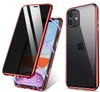 Magnetic Adsorption Shockproof Metal bumper case Anti Spy Privacy Tempered Glass Screen Protector For iPhone 11 Pro MAX iPhone X X9549526