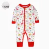 Automne 10 styles nouveau-né bébé bande dessinée barboteuses bébé infantile garçon vêtements décontractés unisexe enfant en bas âge fermeture éclair barboteuse à manches longues coton combinaison M2779