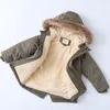 겨울 어린이 겉옷 소년 소녀 다운 재킷 당근 인쇄 의상을위한 따뜻한 아기 조끼 아이 모피 후드 베이비의 옷 24834659090