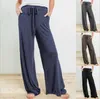 Wide Leg Pants Clause Drawstring Sleepwear Pants Girls High Waist Comfy Pant Stretch Yoga Pants Maternity Trouses Women Long Pant LSK1315