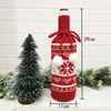 Nueva Navidad de punto botella de vino creativo cubierta Árbol de la botella alces del copo de nieve de punto Vino de la Navidad cubierta decoraciones decoración de Navidad