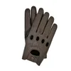 New Arrival Mens Gloves Goatskin Leather Riding Driving Gloves Full Finger Non unlined Slip Mitten For Male Real Leather7865452