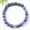 MG0839 8mm Natural Lapis Lazuli Bracelet Mens Rock Lava Stone Energy Bracelet Handmade Dainty Gemstone Bracelet2559