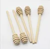 Bâton de miel en bois Barre de brassage de miel Poignée de mélange Pot Cuillère Distribution Miel Cuillère en bois Outils Party Supply Dippers Accessoires de cuisine LSK1141