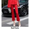 2020 Autumn Winter Fashion Styles Formella kvinnor Business Suits Ladies Office Pantsuits Professional Styles Blazers Set Red