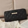 Nova 23ss Preto Branco KK Feminino Carteiras Longas marca de moda Couro Day Clutch Bag Lady Fahion Hand Purse Sacos de moedas