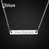 Bar Necklace Engraved in Stainless Steel Personalized Name Necklace Nameplate Custom Made with Any Name8668278