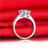 Faultless Test Positive 2Ct 8mm D-E Lab-Grown Moissanite Diamond Ring 925 Sterling Silver Engagement Ring Female1