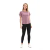 L-74 Vrouwen Sexy Open Rug Sport Effen Yoga Shirts Tie Workout Korte mouw ademende Tank Tops fitness tops vrouwen sport shirt