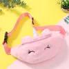 Heißer Einhorn Bunte Cartoon Plüsch Taille Tasche Geldbörse Reißverschluss kinder münze tasche sling geld karte modische Einhorn Taille geldbörse