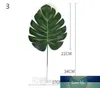 하와이 테마 파티 웨딩 크리스마스 장식 4 개 크기에 대한 인공 잎 열 대 야자수 잎 시뮬레이션 잎