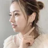 Stud Fishtail Earrings Crystal Earring Geometric Mermaid For Woman Korean Bijoux Party Jewelry Gifts Whole5426112