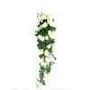 1 peça guirlanda de flores artificiais, videira, 18 cabeças, flores de rosa, decoração de casa, plantas falsas, folhas, parede, fazenda, decoração para festa de casamento 1243o