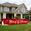 Nieuwe Merry Christmas Banner Banner Kerstdecoraties voor Home Outdoor Store Banner Flag Trek Navidad Natal Decor Nieuwjaar 201017152G