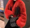 Höst Vinter Kvinnor Elegant Faux Fox Fur Coat Ladies Tjock Varm Mjuk Fleece Jacka Kvinna Tassels Overcoat Teddy Coats