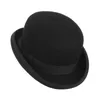 GEMVIE 4 Sizes 100 Wool Felt Black Bowler Hat For Men Women Satin Lined Fashion Party Formal Fedora Costume Magician Cap13056857