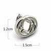 Europe Amérique Simple Style Lady Femmes Titane Acier G Initiales Argent Boucles D'oreilles