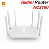 Xiaomi YouPin Redmi AC2100 Router Gigabit Dual-Band Wireless Router WiFi Repeater med 6 High Gain Antennas bredare täckning Easy Setup