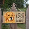 Etiquetas para cães retangulares de madeira para animais de estimação acessórios para cães adorável amizade placa de sinalização rústica decoração de parede para casa hhc21451625069