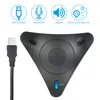 FreeShipping USB Conference Omnidirectional Desktop Wired Microphone Built-in Speaker Computer Microphone VOIP Support Volume Control Mute