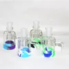 hookahs Clear Thick double perc ashcatcher glass water pipes ash catcher Recycler heady blown 14mm 18mm dab bongs