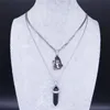 AFAWA Stainless Steel Shiva Parvati Ganesha Art Hindu God Figure Religious Statement Necklace Jewelry bisuteria N3766S03279A