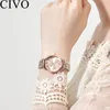 Orologio di cristallo di lusso Civo Women Waterproof Gold Rose Gold Strap Ladies Orologi da polso Top Brand Bracciale Orologio Relogio Feminino T12116248