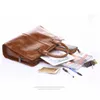 Vintage Business portfölj för bärbara väskor män pu läder kontor handväska topphandtag manlig axel tote bolso maletin1