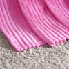 Effen gestreepte gooi deken 150 * 200 cm flanel fleece super zachte dekens winter warm pluizig bed linnen sprei voor sofa slaapkamer decor